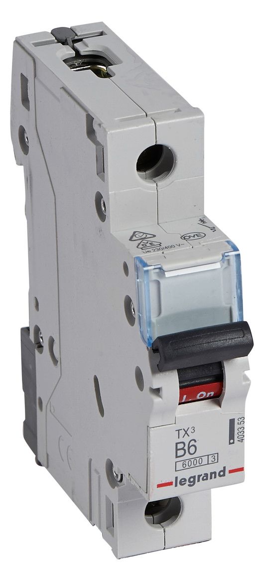 Legrand 403353 TX3 LS-Schalter B 6A 1-polig 6kA 230/400VAC 1TE
