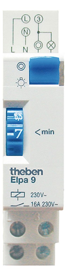 Theben ELPA 9 REG Treppenlichtschalter 300W LED 1-7Min mechanisch 3L 0090001