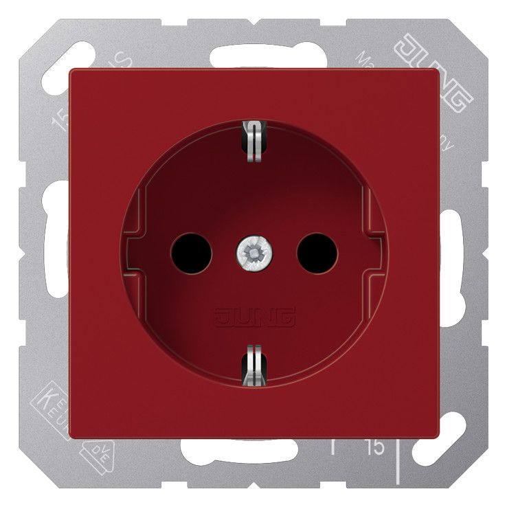 Jung A1520BFRT SCHUKO Steckdose bruchsicher Serie A/AS rot