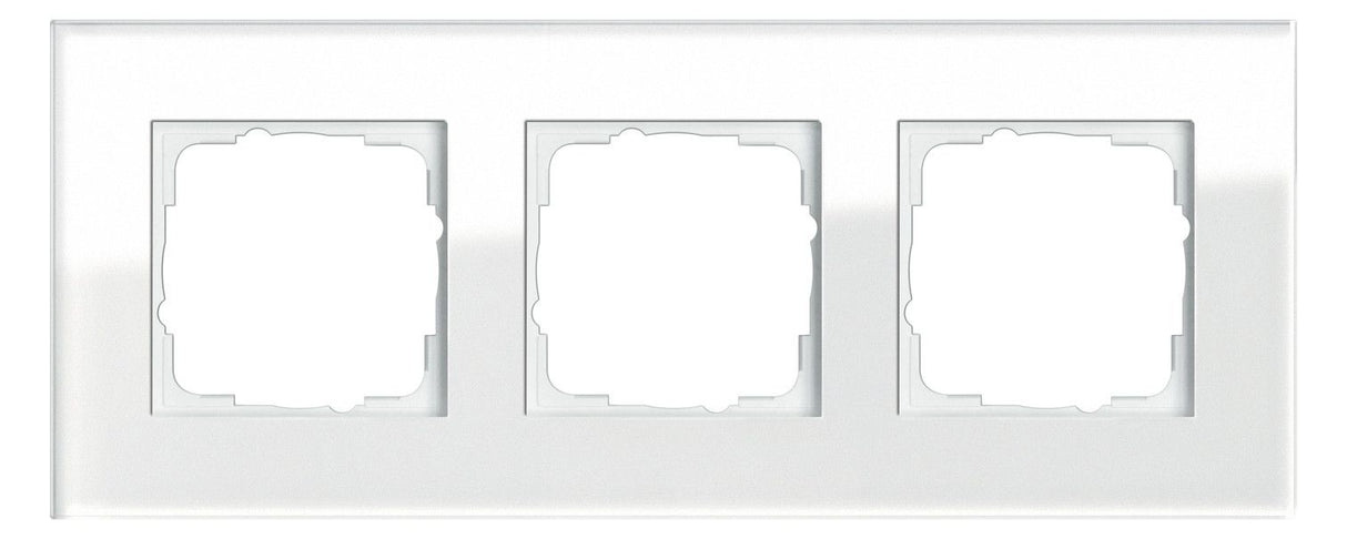 GIRA 021312 Abdeckrahmen 3fach Esprit Glas Weiß
