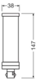 Ledvance DULUX LED T EM&AC MAINS V 9W 840 GX24D-3 1100lm Ersatz f.KLLni 2p KVG