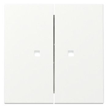 GIRA 363127 Wippe 2fach Kontrollfenster System 55 Reinweiß seidenmatt