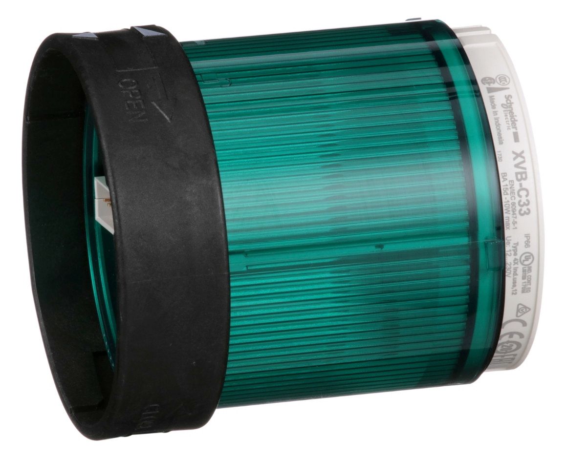 Schneider XVBC33 Leuchtelement grün Dauerlicht 7W 250V D70mm