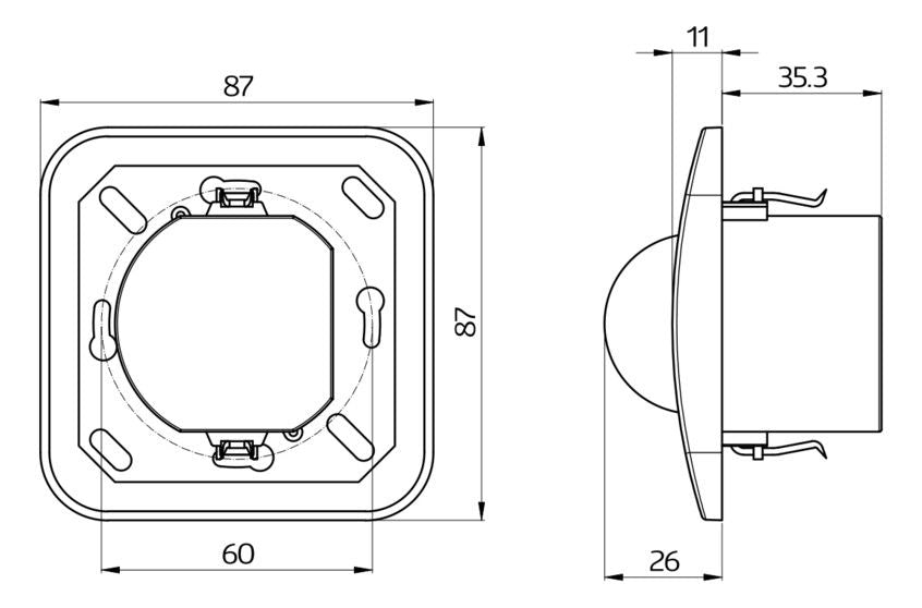 BEG 92650 Indoor 180-TR m.Rahmen weiß