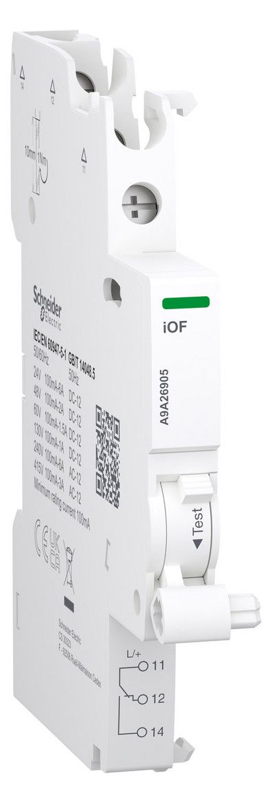 Schneider A9A26905 Hilfskontakt Acti9 iOF 100mA bis 6A 24VAC bis 415VAC 24VDC