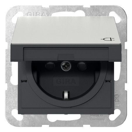 GIRA 4414600 SCHUKO-Steckdose KD+Shutter System 55 Edelstahl