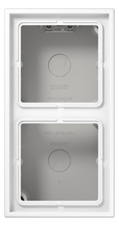 Jung LS582AWW Aufputz-Kappe 2fach m.Rahmen LS alpinweiß
