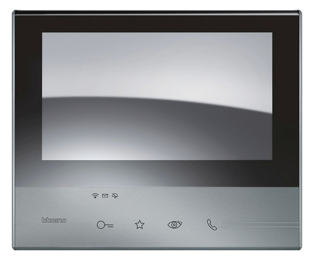 BTicino 344643 CLASSE300 X13E Hörerlose Video Hausstation Schwarz m.7z LCD-Touch