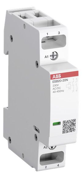 ABB ESB20-20N-01 Installationsschütz 20A 2S/0Ö 24VAC/DC 1SBE121111R0120