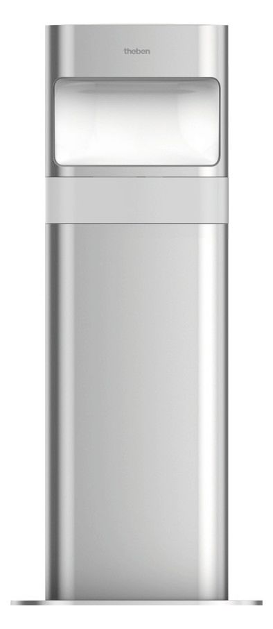 Theben theLeda D B AL LED-Pollerleuchte kurz Bew.melder Boden 8,5W alu 1020905