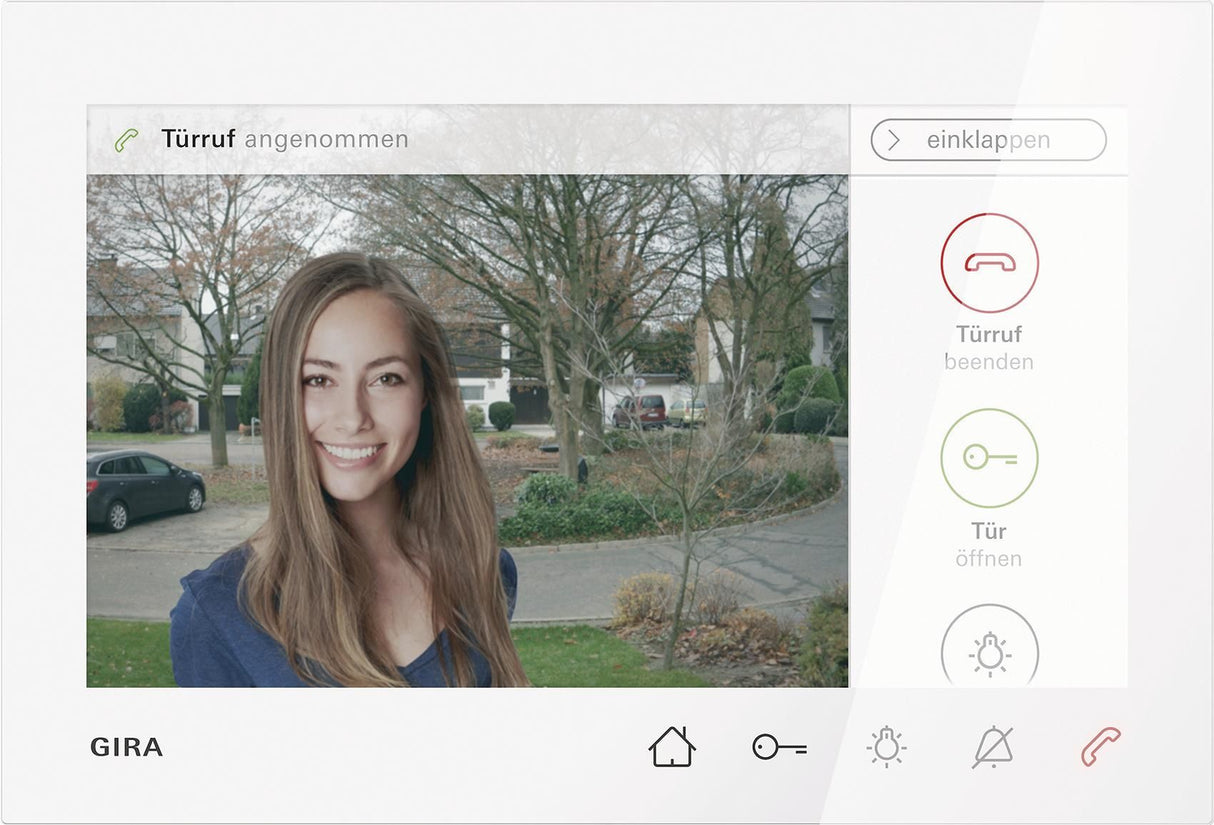 GIRA 120903 Wohnungsstation Video AP7 Reinweiß glänzend
