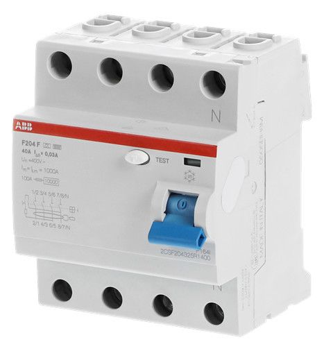 ABB F204 F-40/0,03 FI-Schalter 4P, Type F, 40A, 30mA