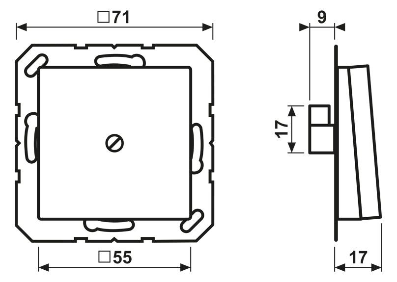Jung A590BFAANM Leitungsauslass+Tragring m.Zugentlastung bruchs. Serie A anthr.mt