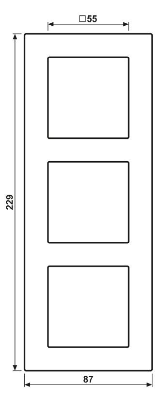 Jung AC583BFANM Rahmen 3fach bruchsicher Serie A creation anthrazit matt
