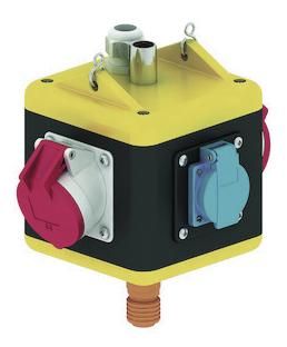 Bals 57117 UNI-BLOCK abhängbar IP44 Gelb (Gehäuseoberteil), Schwarz (Gehäuseunterteil)