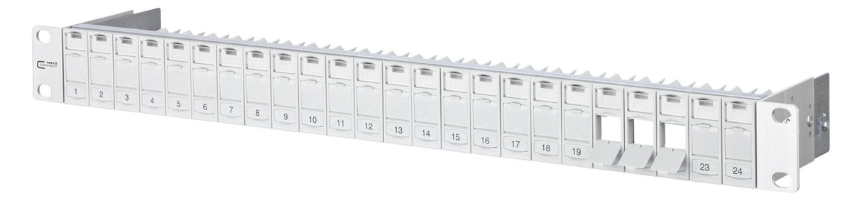 Metz 130920-00-E Modul 19z Modulträger 1HE 24 Port lichtgrau unbestückt