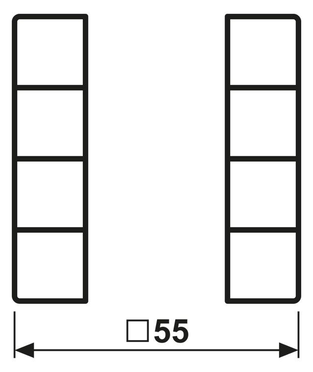 Jung A504TSAWW Tastensatz 4fach kpl Serie A/AS alpinweiß