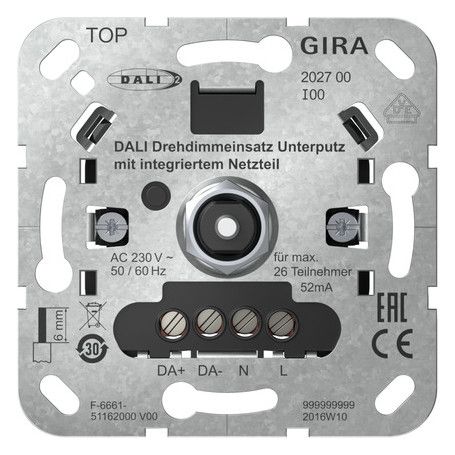 GIRA 202700 DALI Drehdimmeins.UP Netzteil Einsatz