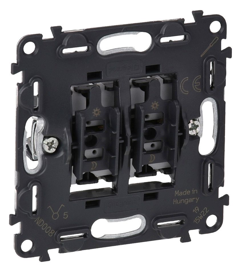 Legrand 752005 Serienschalter (SL) 10AX bel.Funktion m.2LEDs Valena IN’MATIC