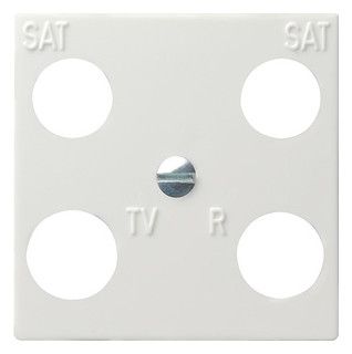 GIRA 025803 Zentralplatte 4fach symmetrisch Reinweiß glänzend