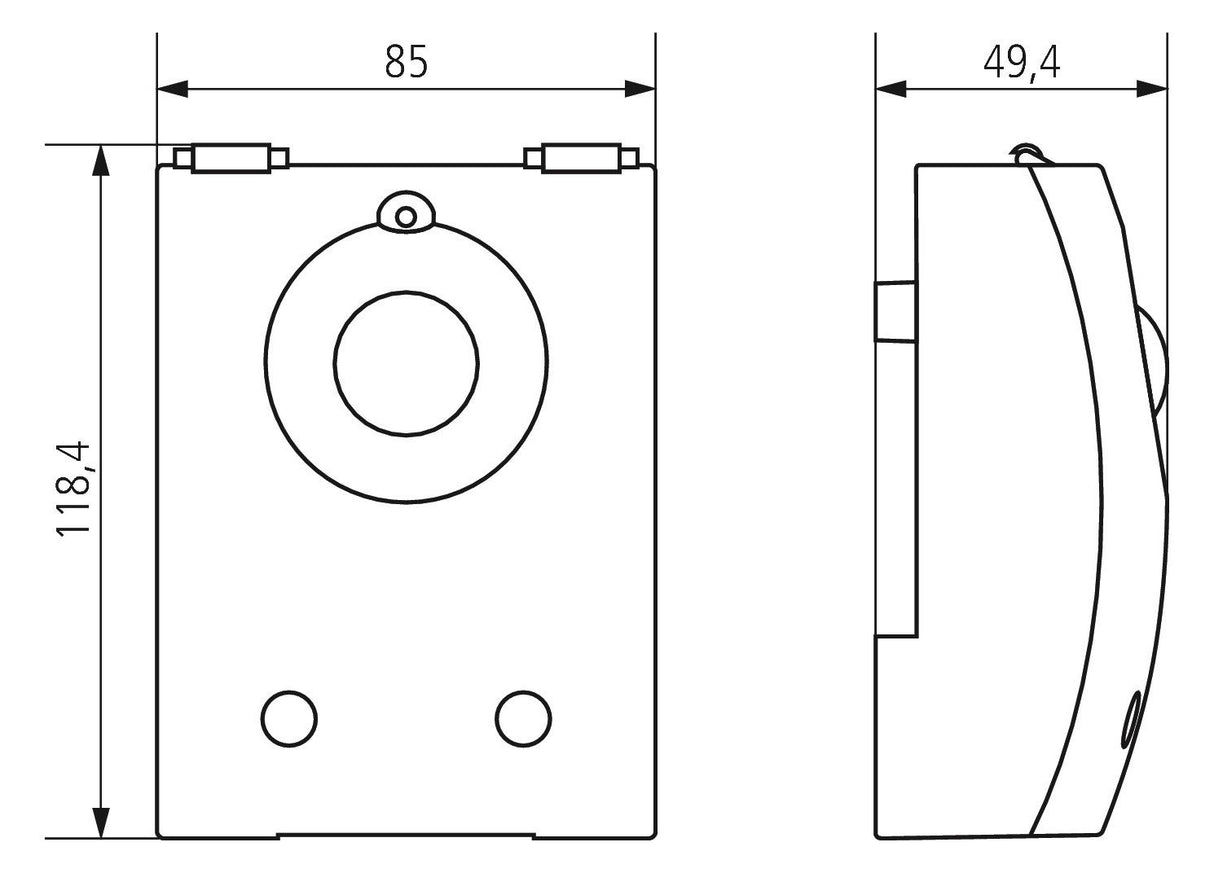 Theben LUNA 126 star E m.Adapterplatte Dämmerungss Wandaufbau 1260901