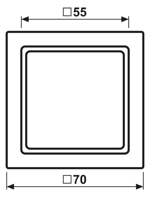 Jung LS961Z5SW Zwischenrahmen f.Abdeckung 55x55mm schwarz
