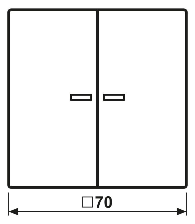 Jung BTLS17102WW JUNG HOME Taster 2fach Weiß (WW = Weiß/Weiß)
