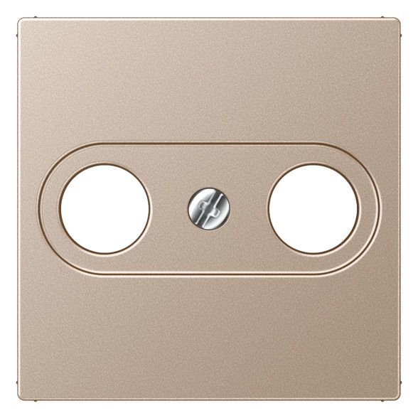 Jung A561PLTVCH Abdeckung 2Loch f.Antennen-Steckdose Serie A champagner