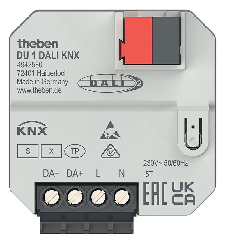Theben DU 1 DALI KNX 1f Funk-DALI-Aktor TP UP Data Secure DALI-2 4942580