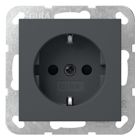 GIRA 445328 SCHUKO-Steckdose m.Shutter System 55 Anthrazit