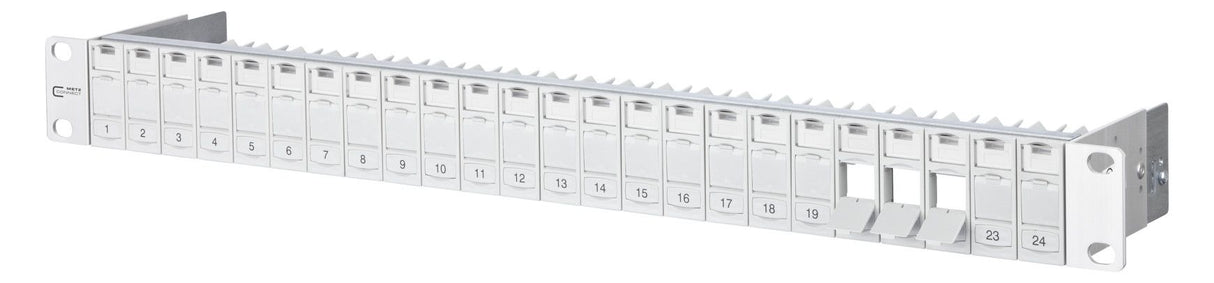 Metz 130920-00KE Keystone 19z Modul- träger 1HE 24 Port lichtgrau unbestückt