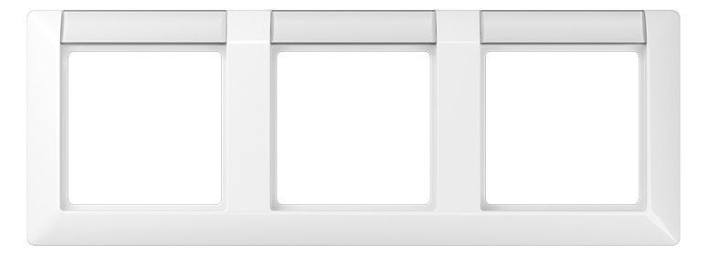 Jung AS5830NAWW Rahmen 3fach Schriftfeld waagerecht Serie AS alpinweiß