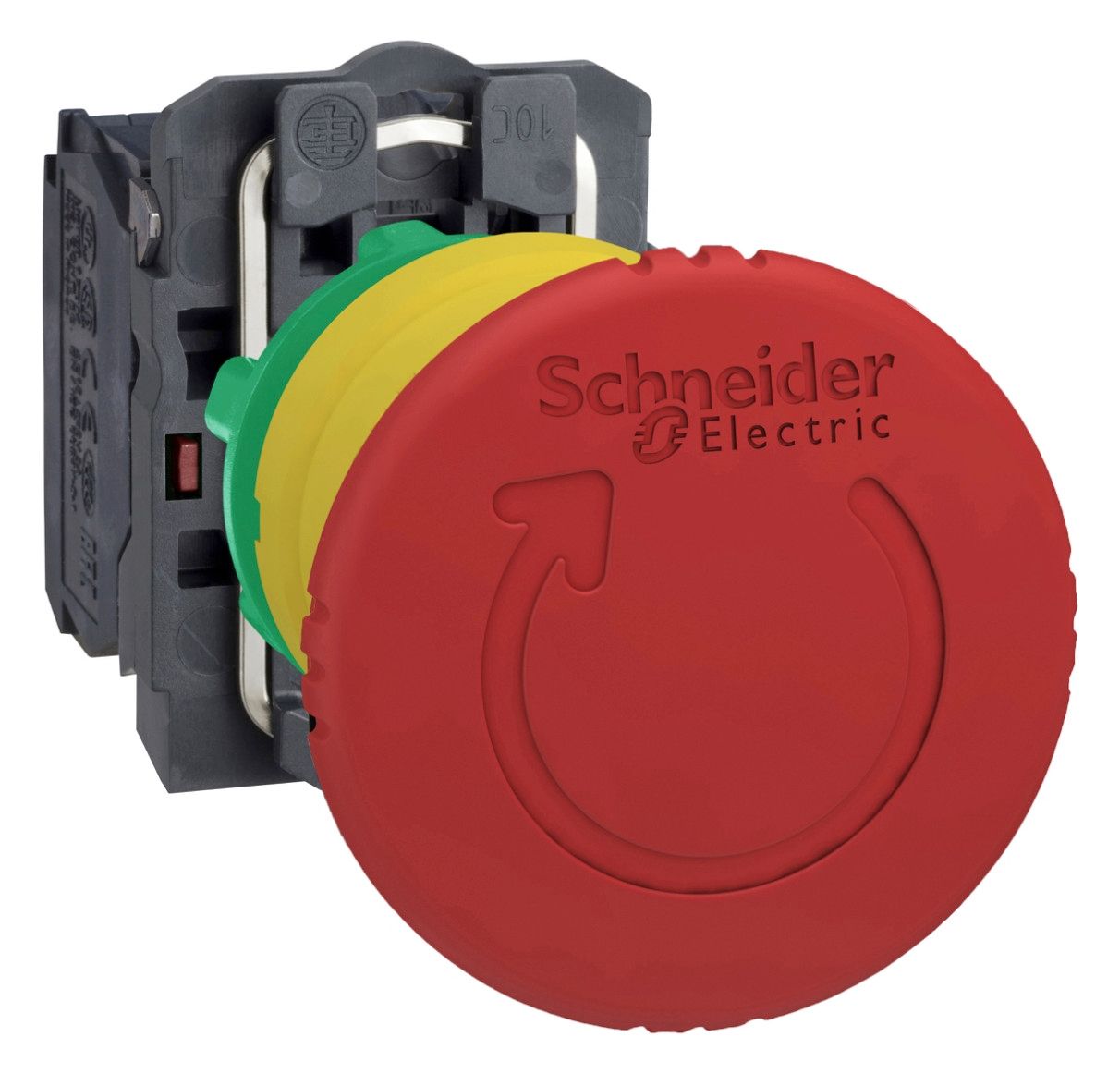 Schneider XB5AS8445 Pilzdrucktaster 1S1Ö 40mm rot NOT-AUS Drehentr. D22 Kunst.