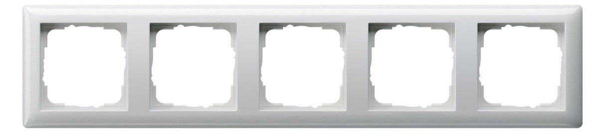 GIRA 021503 Abdeckrahmen 5fach Standard 55 Reinweiß glänzend