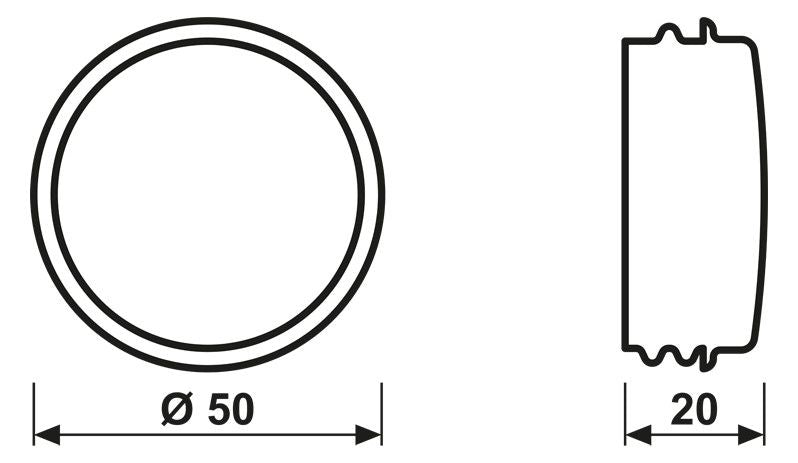 Jung 37.05 Schraubhaube flach rot f.Lichtsignal LM max.35mm Länge