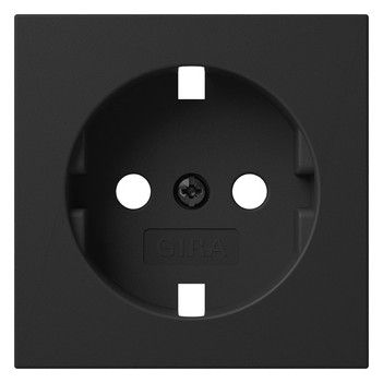 GIRA 4920005 Abdeckung SCHUKO-Steckdose System 55 Schwarz matt (lackiert)