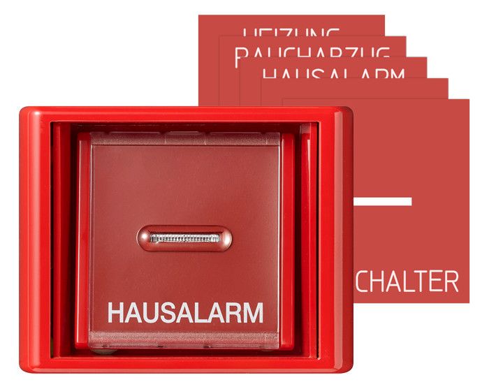 Jung AS561GLRT Abdeckung Glasscheibe rote Wippe