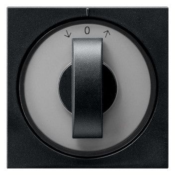 GIRA 0666005 Abdeckung Knebel Zeitsch.+ Jalousie System 55 Schwarz matt (lack.)