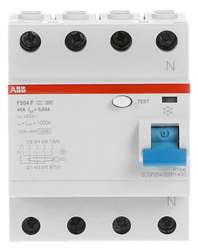 ABB F204 F-40/0,03 FI-Schalter 4P, Type F, 40A, 30mA