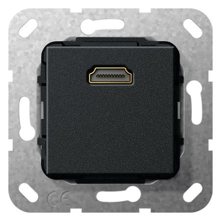 GIRA 567010 HDMI Kabelpeitsche Einsatz Schwarz matt