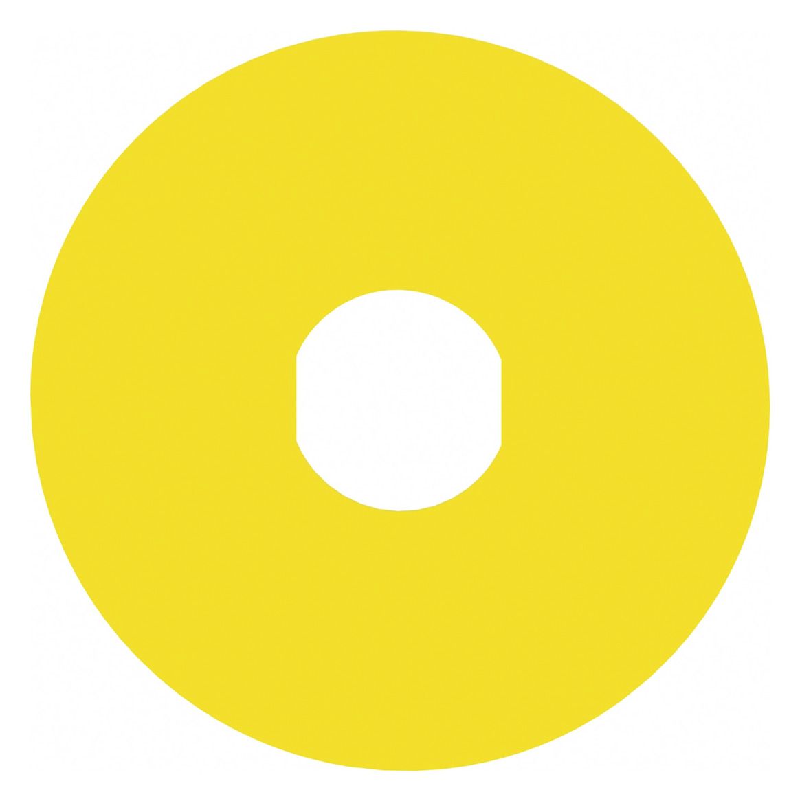 Schneider ZBY9101 Leerschild 60mm gelb f.Pilzdrucktaster NOT-AUS Funktion