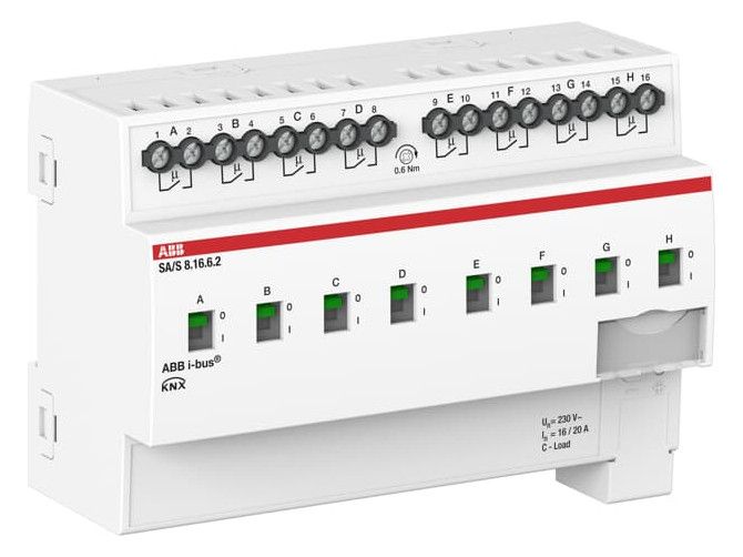 ABB SA/S8.16.6.2 Schaltaktor 8fach 16 A C-Last m.Energiefunktion 2CDG110271R0011