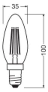 Ledvance LED Classic B 40 Filament P 3.4W 840 Clear E14 LED-Lampen