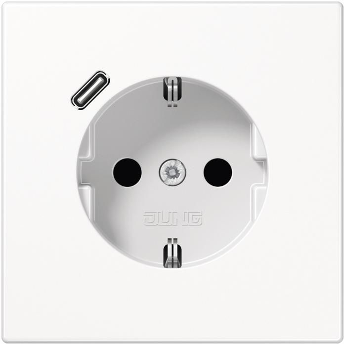 Jung LS1520-18CWW SCHUKOsteckdose m.USB Typ C