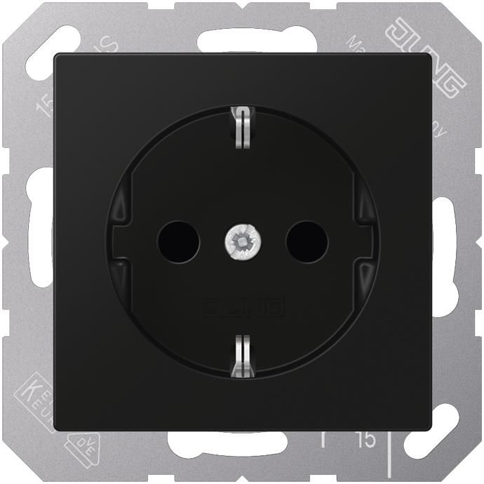 Jung A1520BFSWM SCHUKO® Steckdose graphitschwarz matt