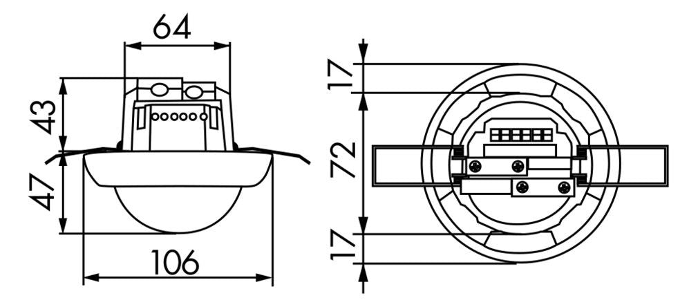 BEG 92274 PD4N-1C-K-DE weiß LUXOMAT Decken-Bewegungsmelder