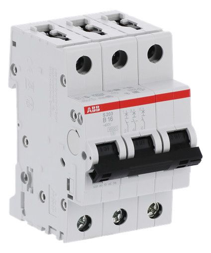ABB S203-B16 Sicherungsautomat B-Char., 6 kA, 16A, 3P