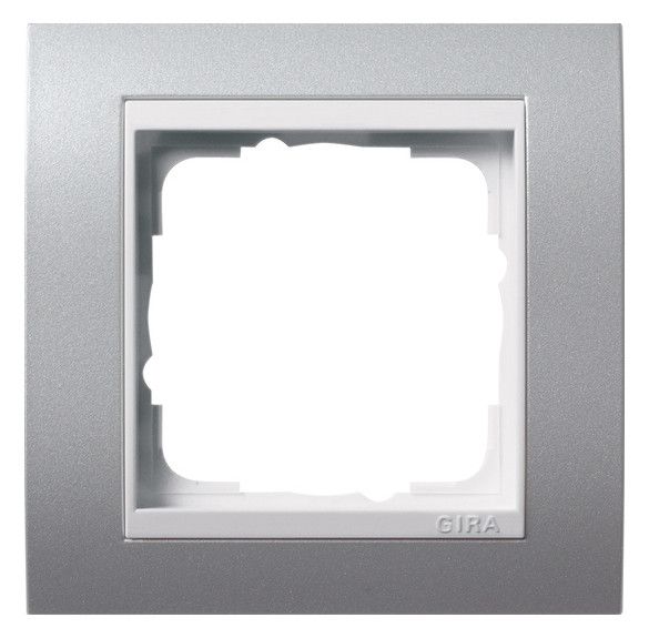 GIRA 0211326 Abdeckrahmen 1fach Zwischen rahmen RW gl. Event Farbe Alu