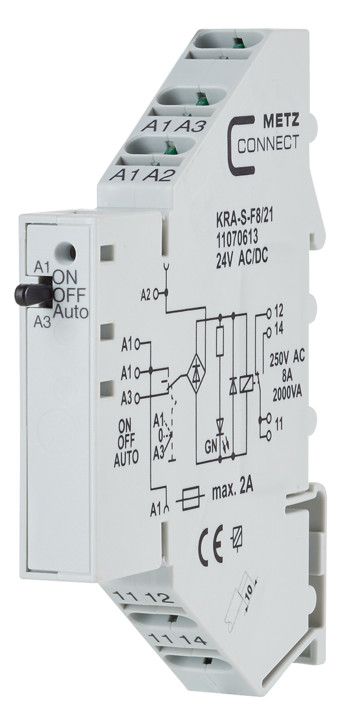 Metz 11070613 KRA-S-F8/21 1Wechsler 24VAC/DC Koppelbaustein