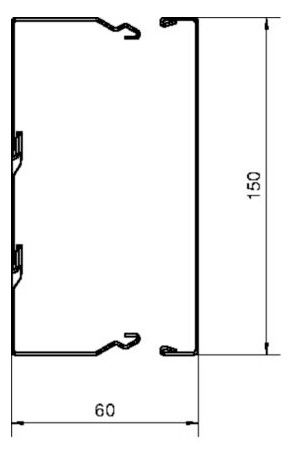 Hager LFS601500VERZ Leitungsführungs- Stahlblech verzinkt